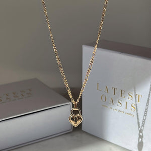 Jess Small Lock Chain Necklace in Gold